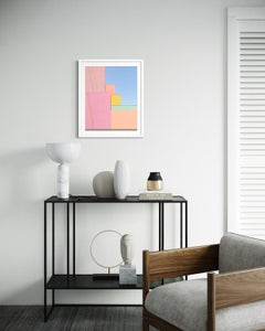 In Bloom, Minimalistisch Abstrakt Geometrisch, Pastell Fotografie, Signiert Kunstdruck