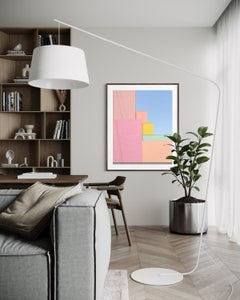 In Bloom, Minimalist, Modern, Abstract Geometric, Pastel Photography Art Print