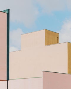 Makin' Plans, stampa d'arte minimalista astratta geometrica a pastello, firmata