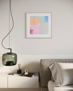 Mid City, Minimalist Abstract Geometric, Pastel Color, Photography, Signed Print
