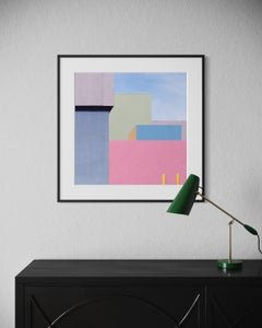 Out of the Blue, Minimalist Abstract Architecture, Pastel, Photography Print
