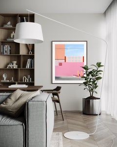 Room, Minimalist Modern Abstract, Geometric, Pastel Color, Photography Art Print