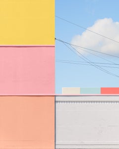 Mandarino, astratto moderno su larga scala, colorato, Architettura Arte Fotografia