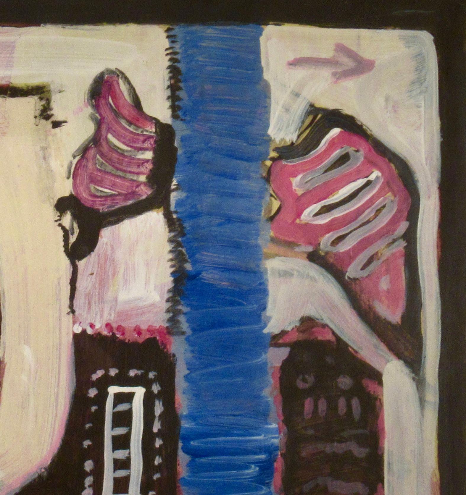 Tweet - Abstract Painting Beige di Glen Chesnut