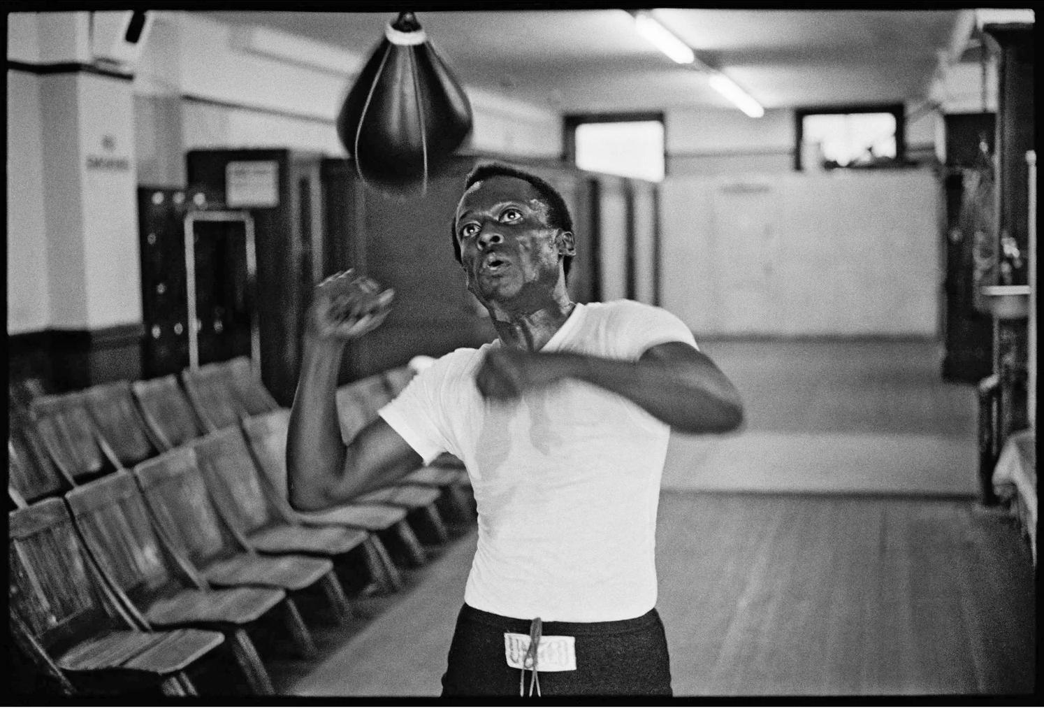 Miles Davis training at Gleason
s Gym, NYC, 1970 by Glen Craig