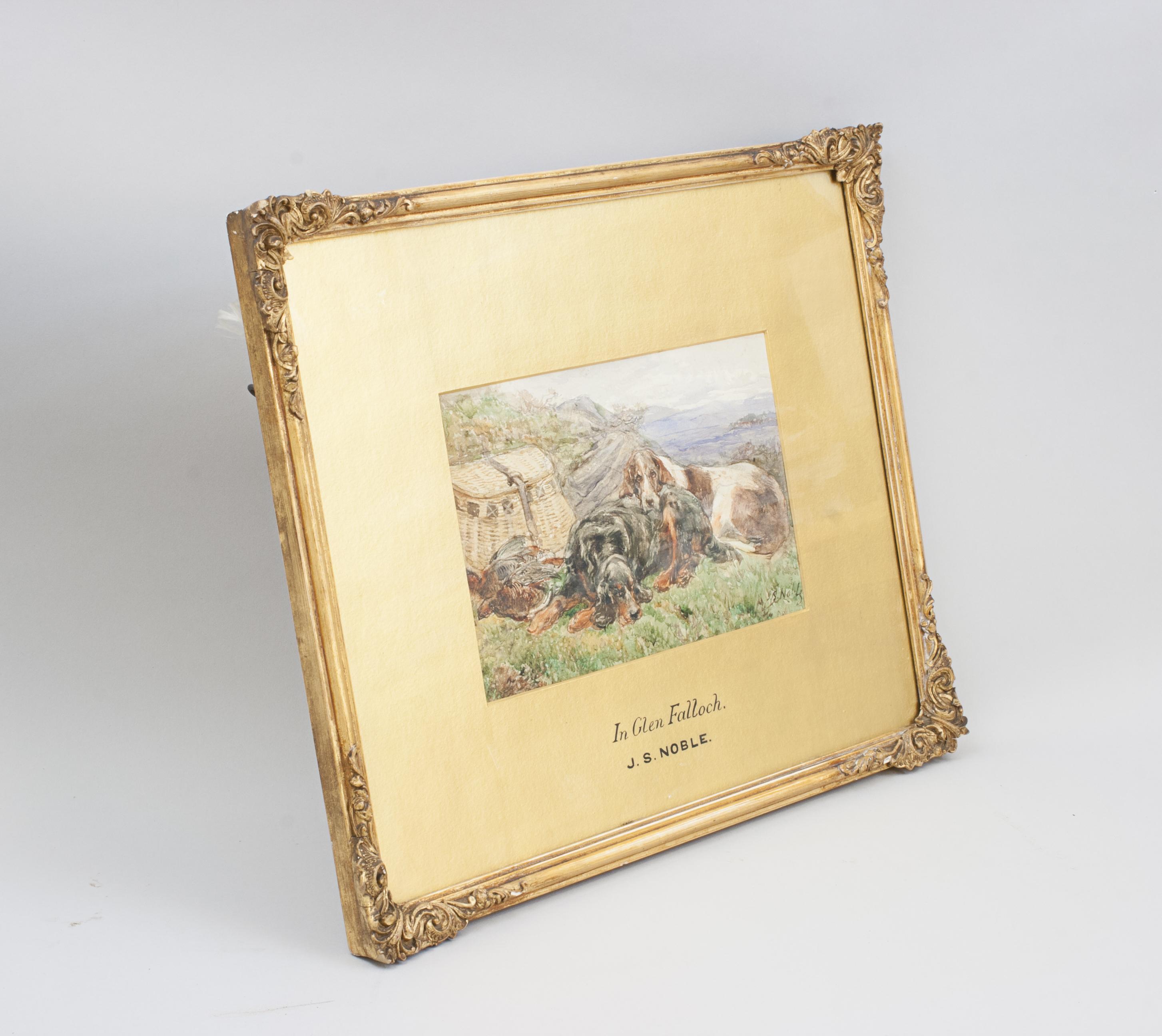 Sporting Art Glen Falloch watercolour by John Sergeant Noble For Sale