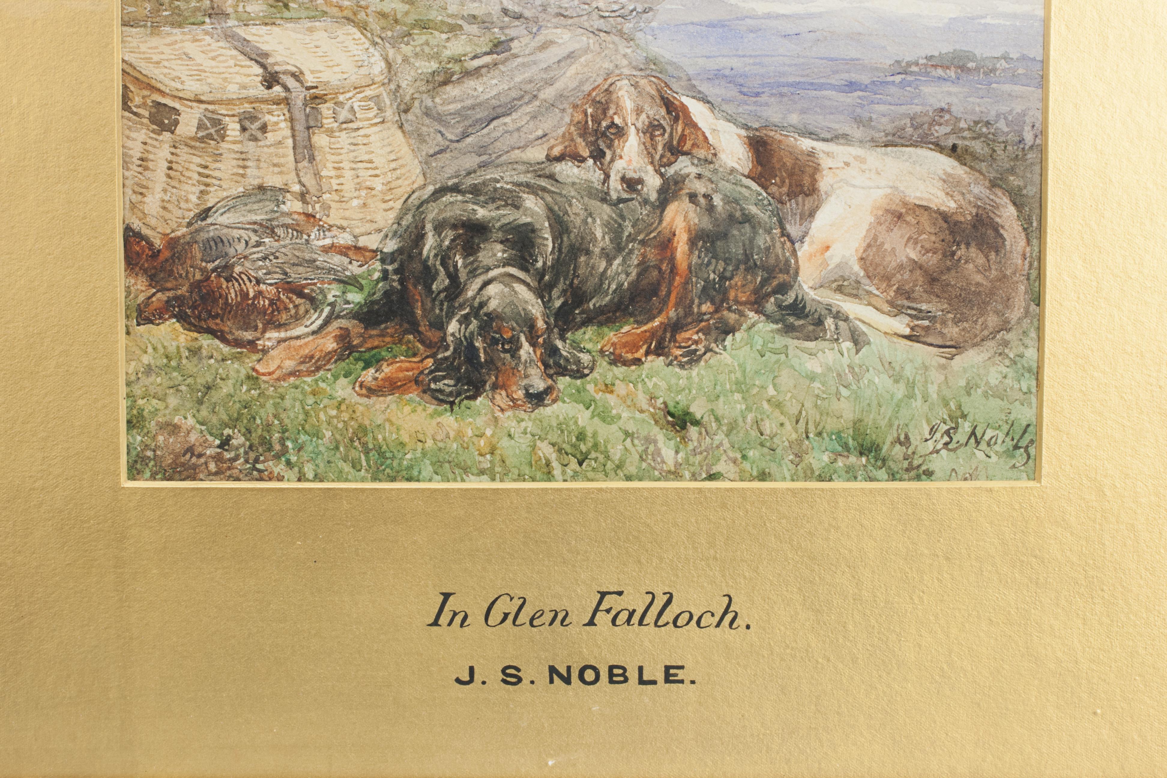 19th Century Glen Falloch watercolour by John Sergeant Noble For Sale