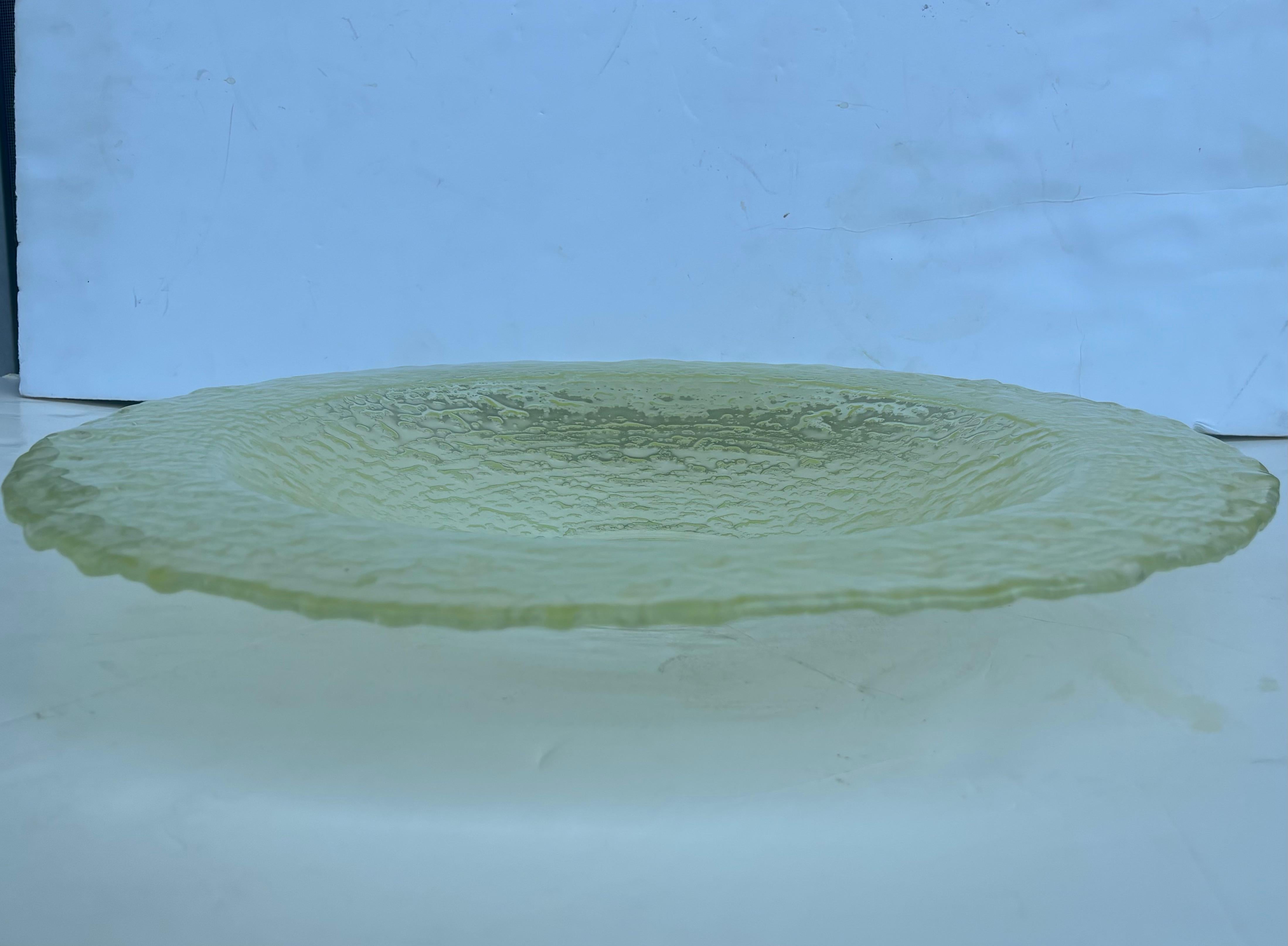 Glen Lukens glass charger / centerpiece 