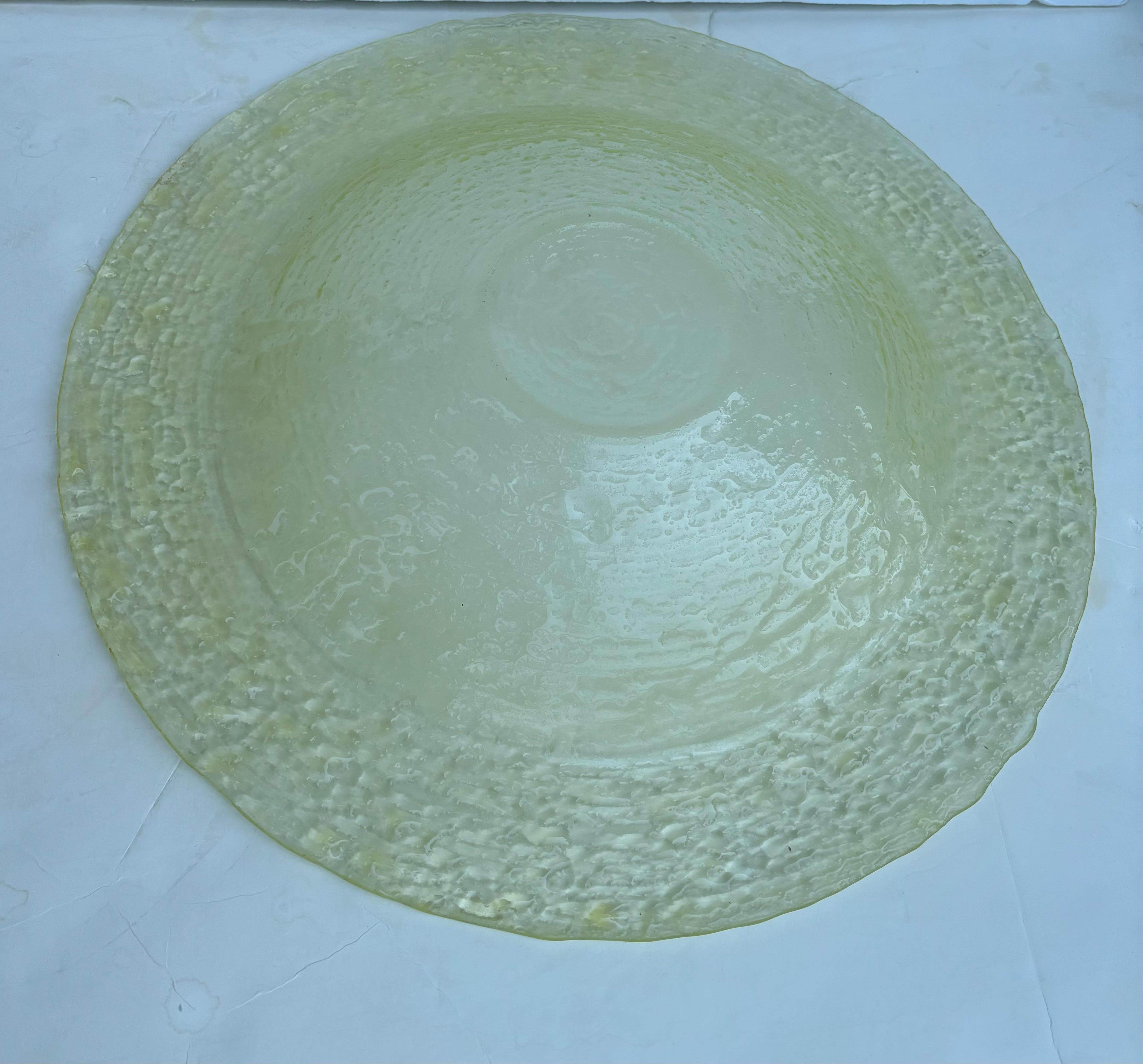 Art Glass Glen Lukens glass charger / centerpiece 