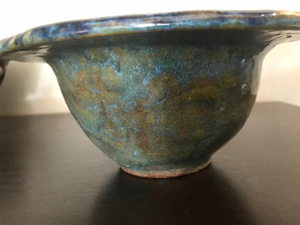 Cuenco de cerámica esmaltada California Pottery, moderno de mediados de siglo, firmado por Glen Lukens Estadounidense en venta