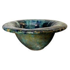 Glen Lukens ha firmato la ciotola in ceramica della California Pottery, firmata Mid-Century Modern e smaltata