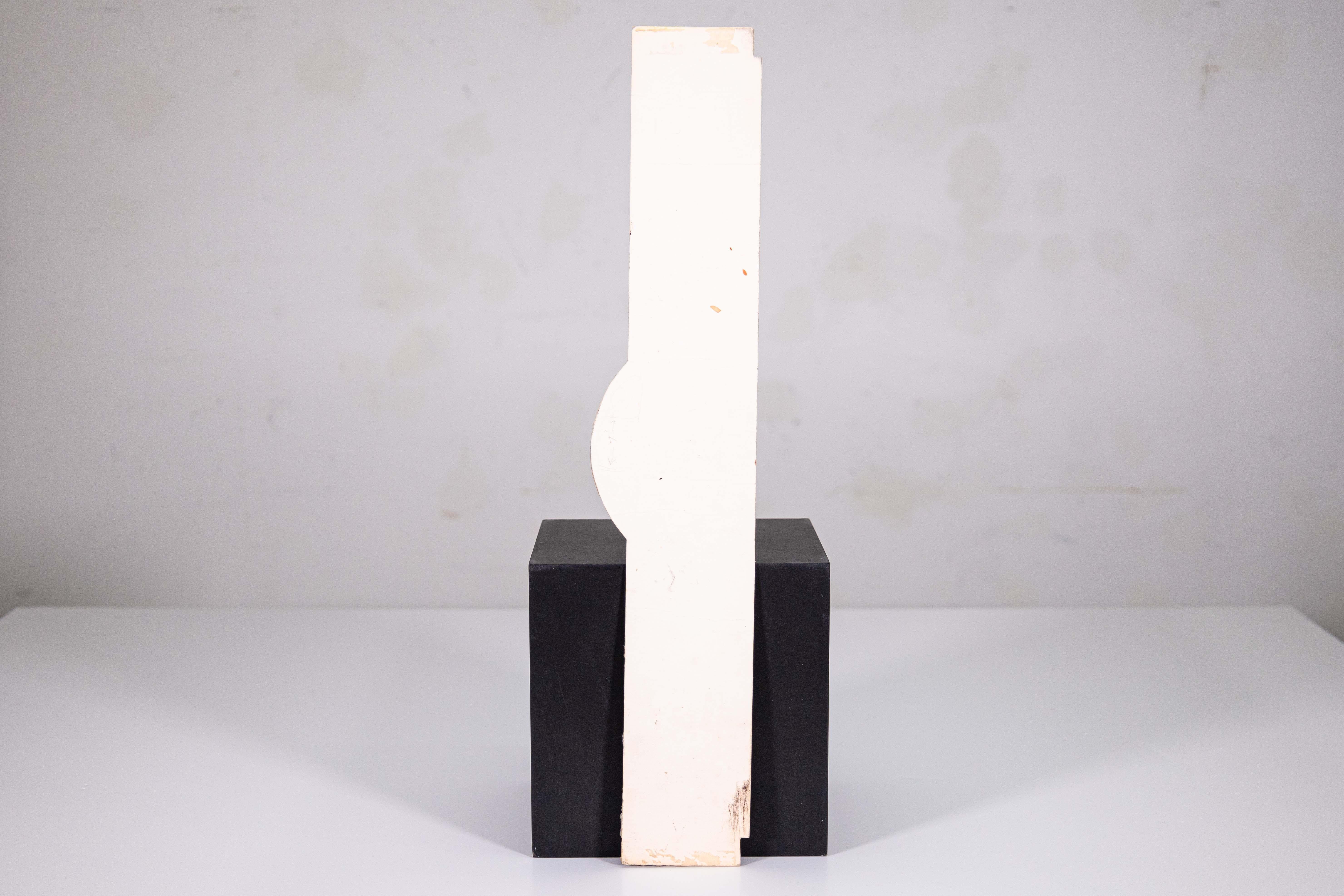 Paper Glen Michaels Modern Mixed-Media Study Painting Cardboard Unsigned 16.5h x 2.5w For Sale