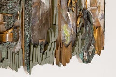 Glen Michaels Signed Mosaic Wall Sculpture Assemblage Ceramic, Stone, Bronze