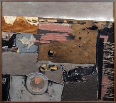 Impressionante grande pittura ad olio astratta modernista americana esposta al Fogg Museum