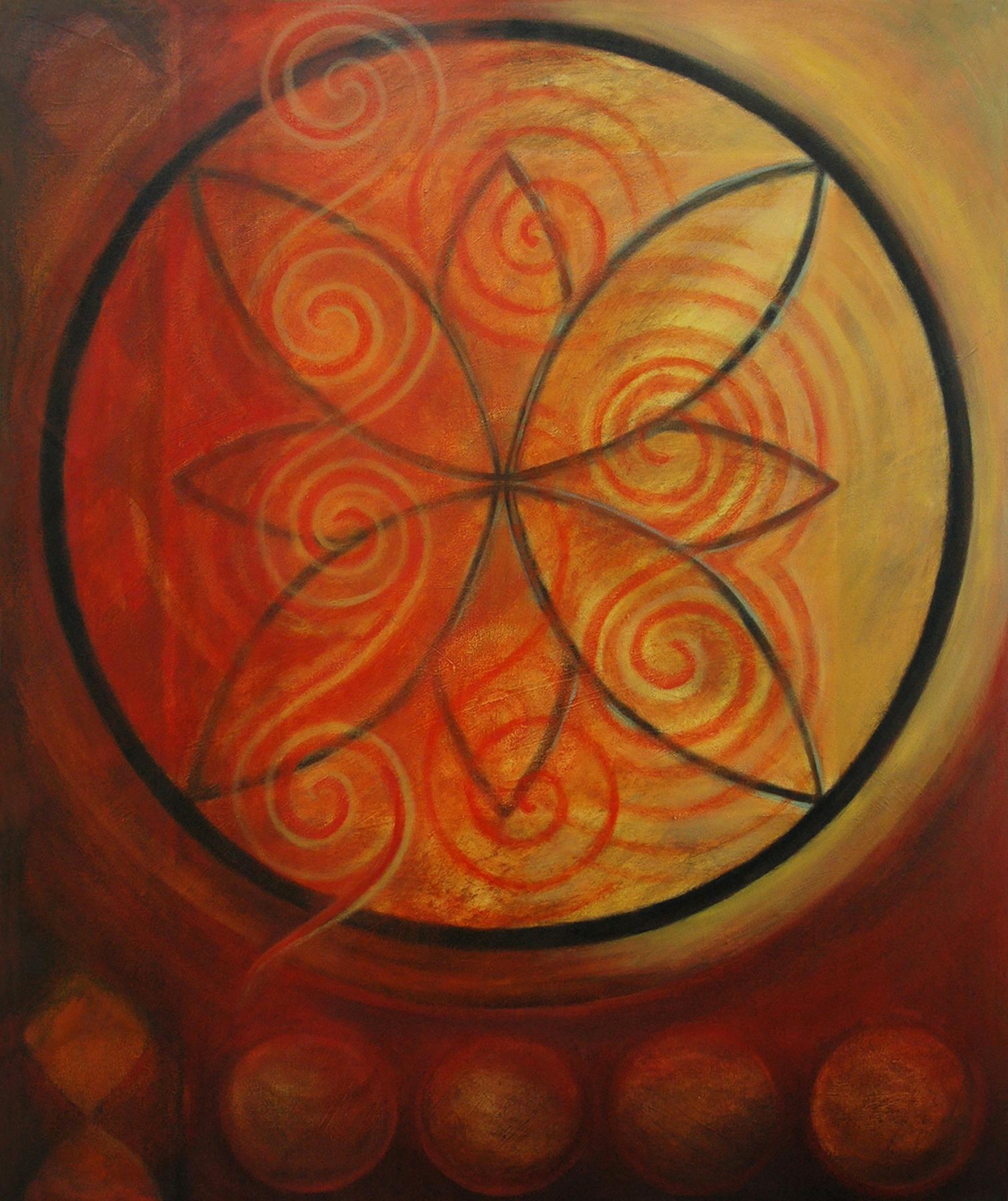 Glen Rogers Abstract Painting – Mondphasen