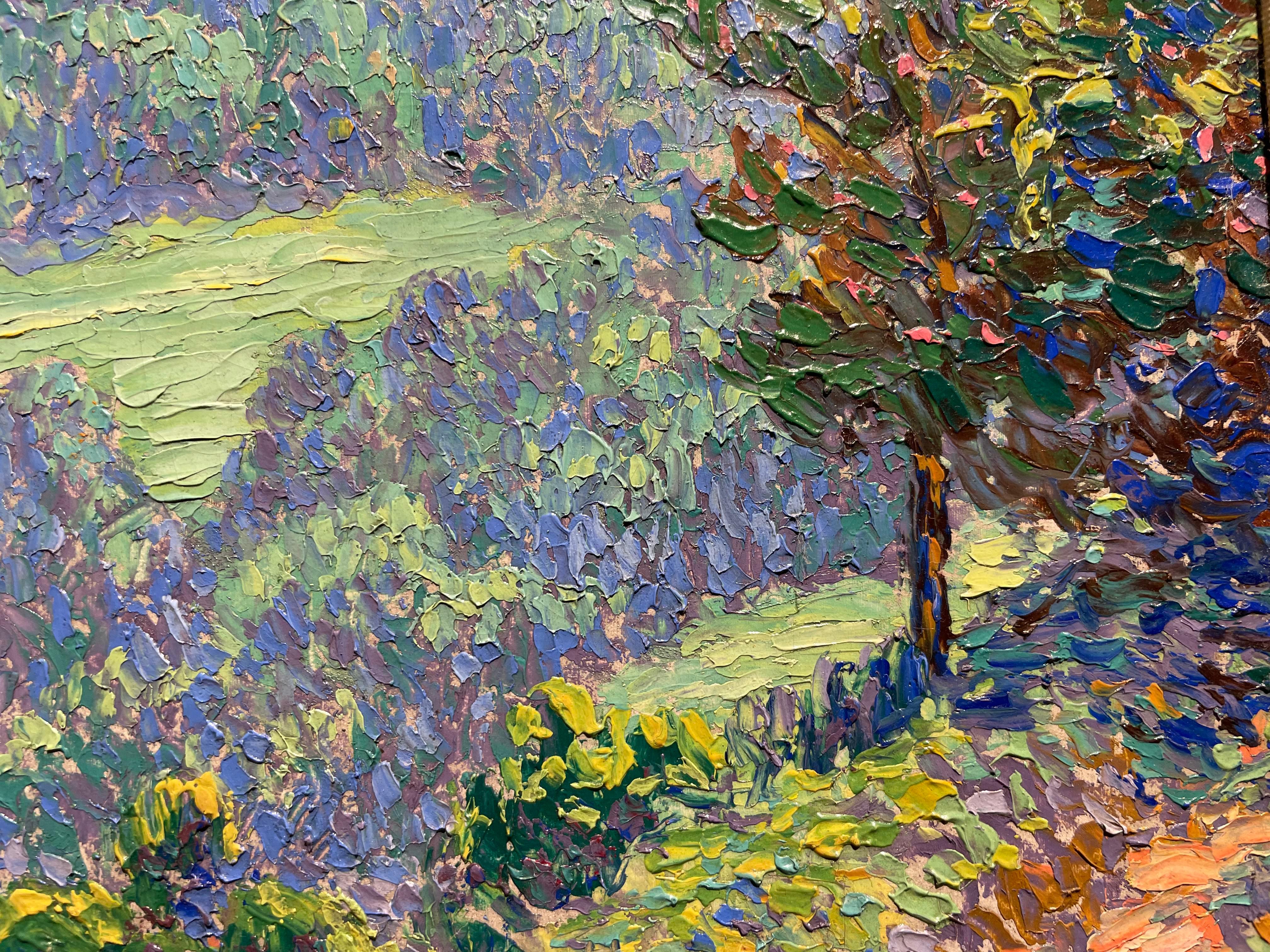 Summer Impressionist Landscape w/ Trees im Angebot 5