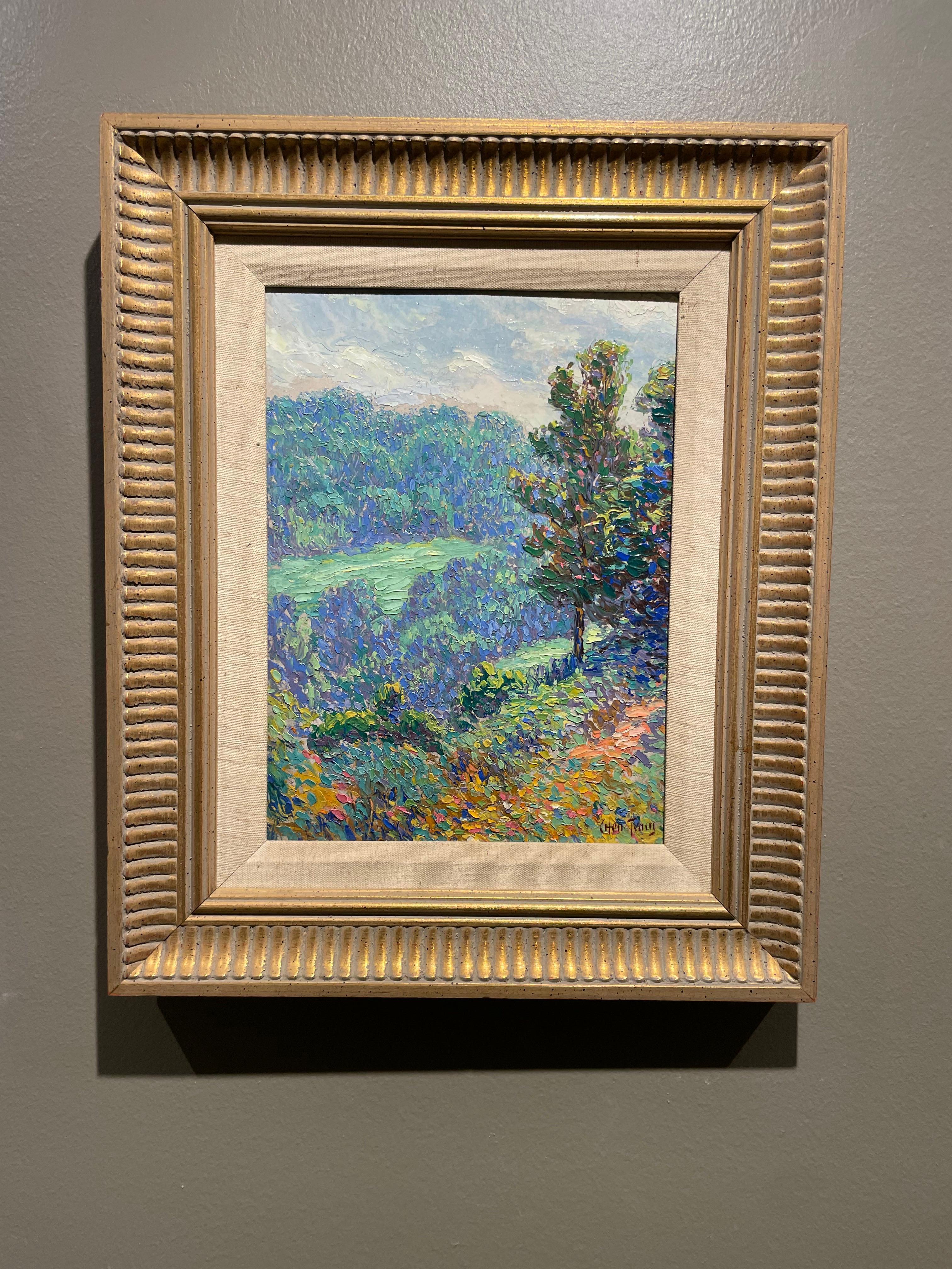 Summer Impressionist Landscape w/ Trees im Angebot 2