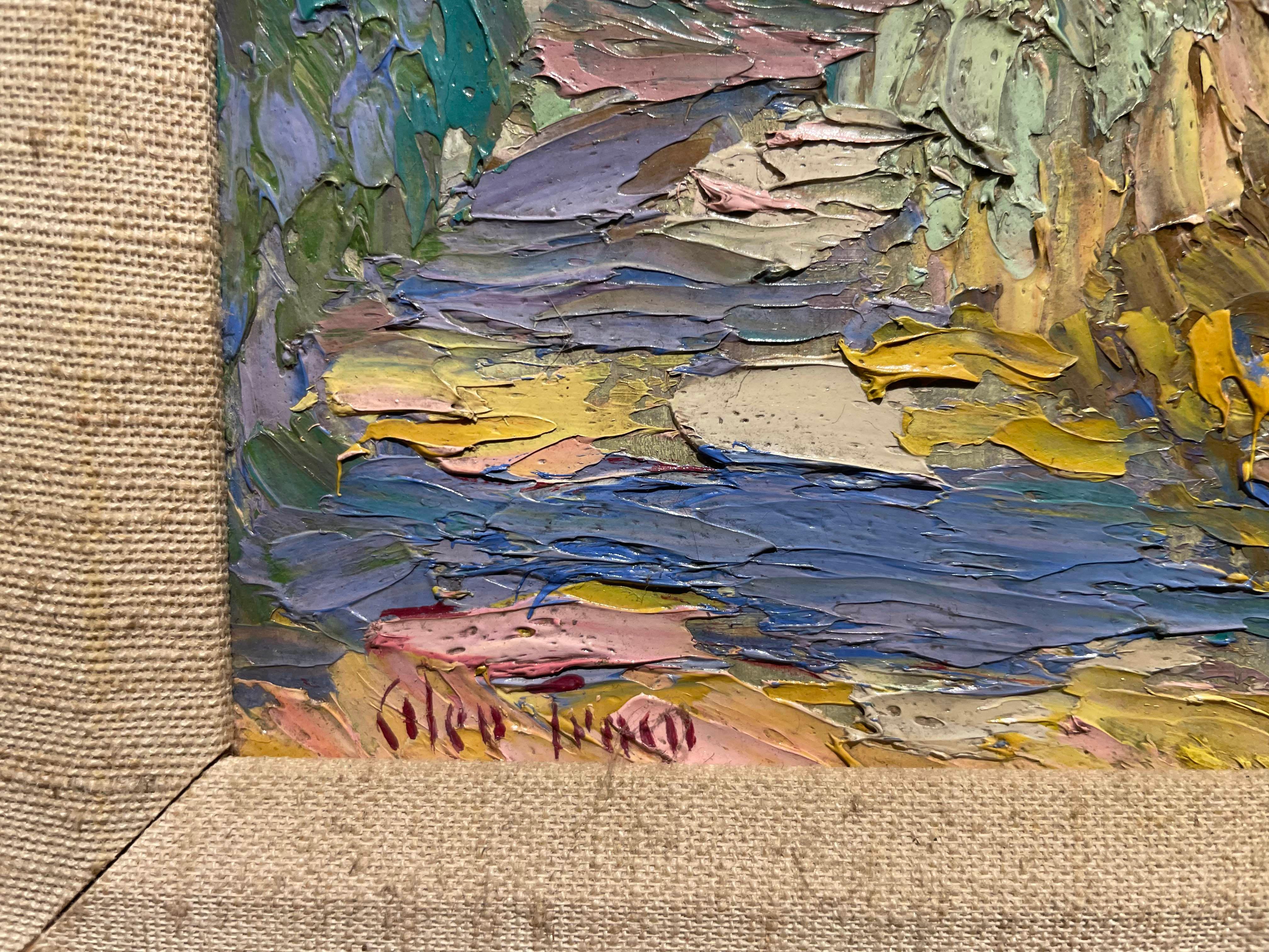 The Tulip Poplar on Salem Pike, Impressionist Tree Landscape im Angebot 7