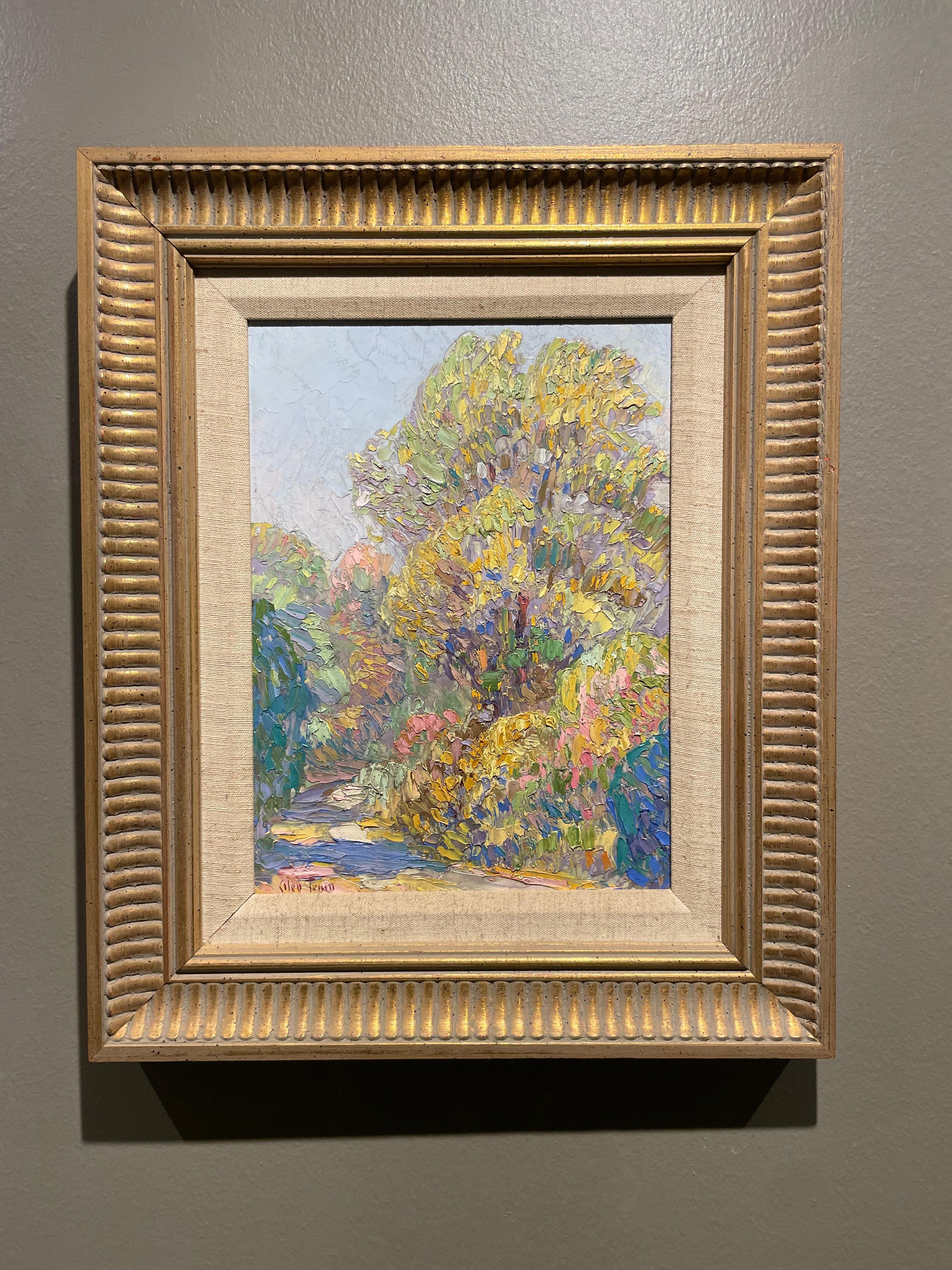 The Tulip Poplar on Salem Pike, Impressionist Tree Landscape im Angebot 2
