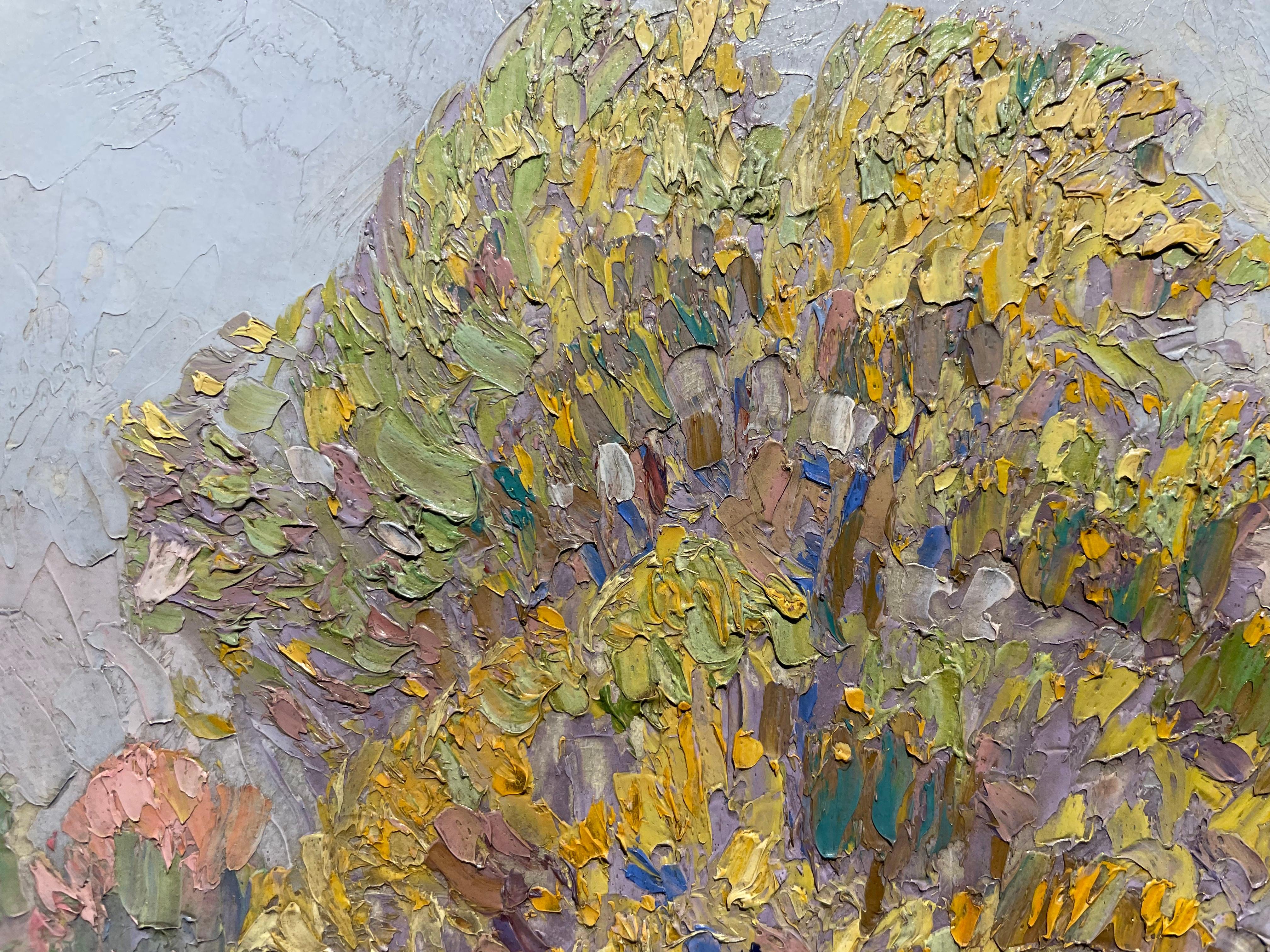 The Tulip Poplar on Salem Pike, Impressionist Tree Landscape im Angebot 4