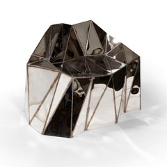 Glenda Stuhl aus geschweißtem, hochglanzpoliertem Edelstahl von Julian Mayor