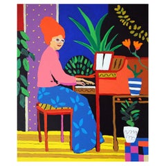 ''Glenda brennt'' Porträtmalerei von Alan Fears Pop Art