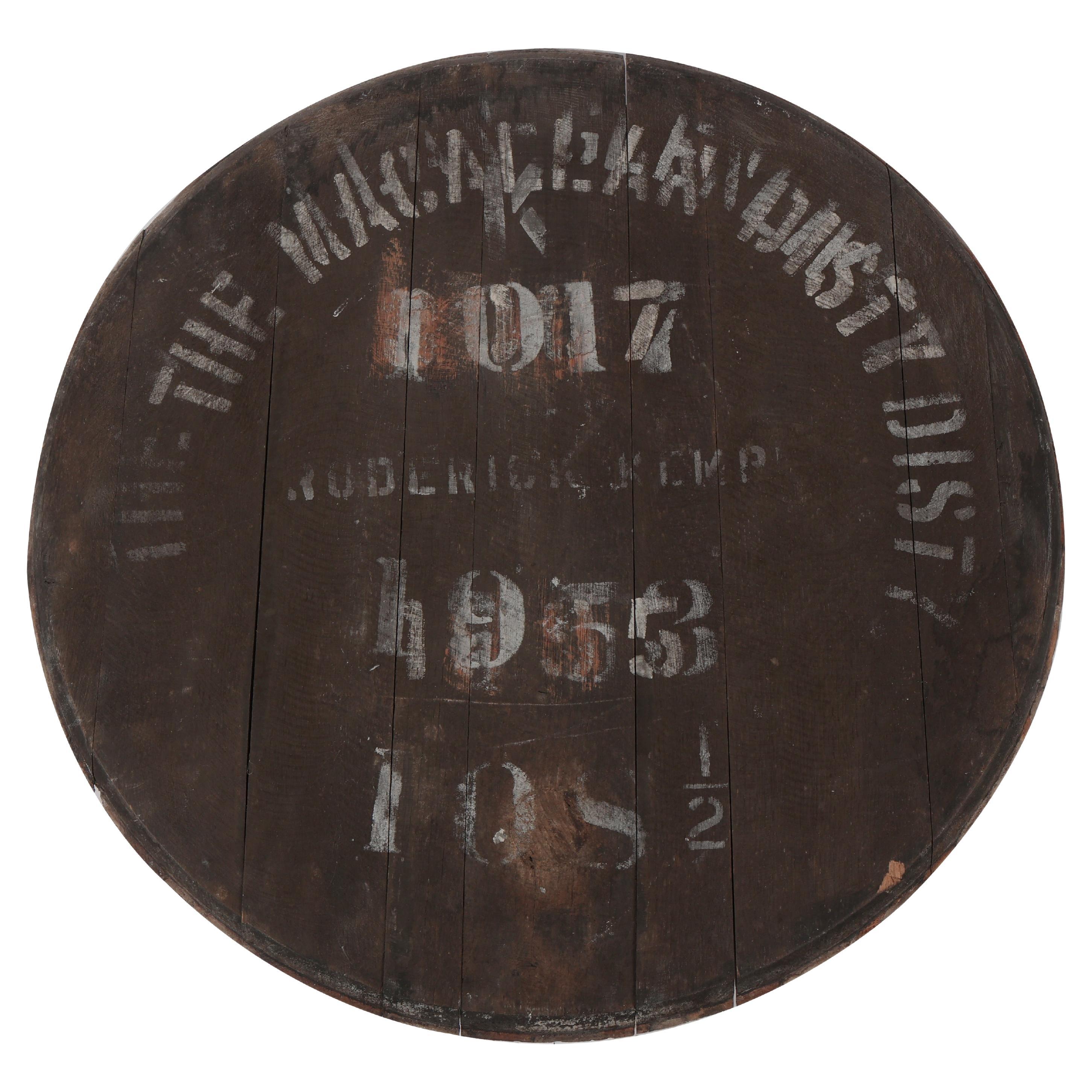 Glenfiddich Whiskly Scotch Barrel Wall Hanging Cask End Art For Sale