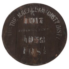 Glenfiddich Whiskly Scotch Barrel Wall Hanging Cask End Art