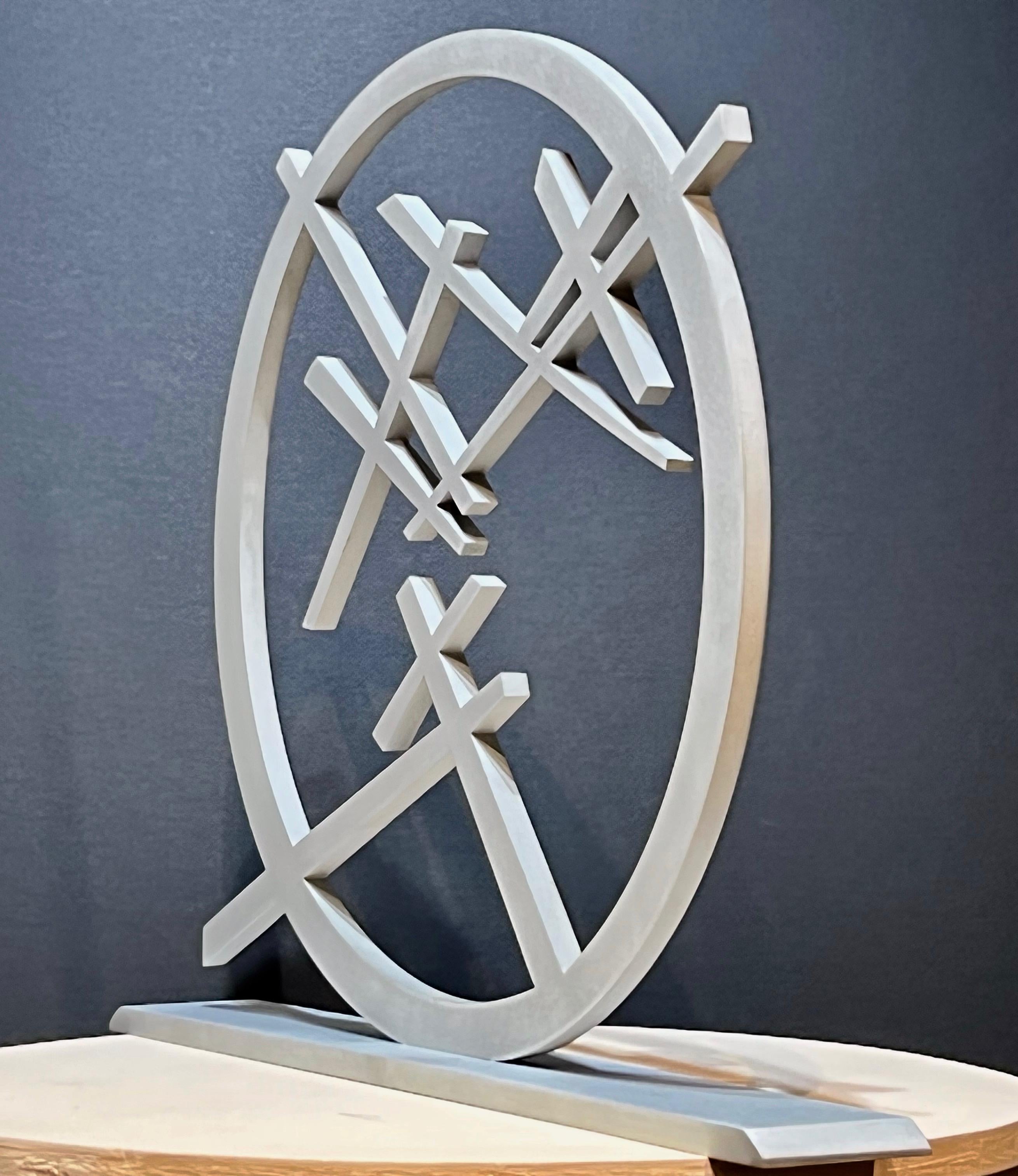 Schmetterlinge, Skulptur von Glenn Green, Silber, Metall, rund, Skulptur, abstrakt (Schwarz), Figurative Sculpture, von Glenn A. Green