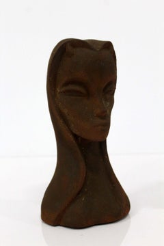 Glenn Barr Demon Girl Bust Contemporary Ceramic Sculpture 1/40 Signed, 2000