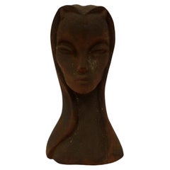 Glenn Barr Demon Girl Bust Contemporary Ceramic Sculpture 1/40 Signed, 2000
