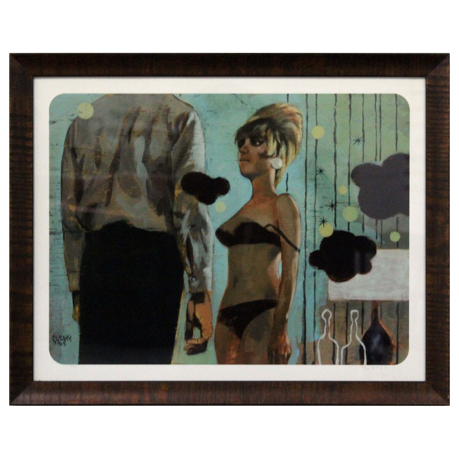 Glenn Barr Heart Aflame 2005 Signed Contemporary Silkscreen 29/50 Framed