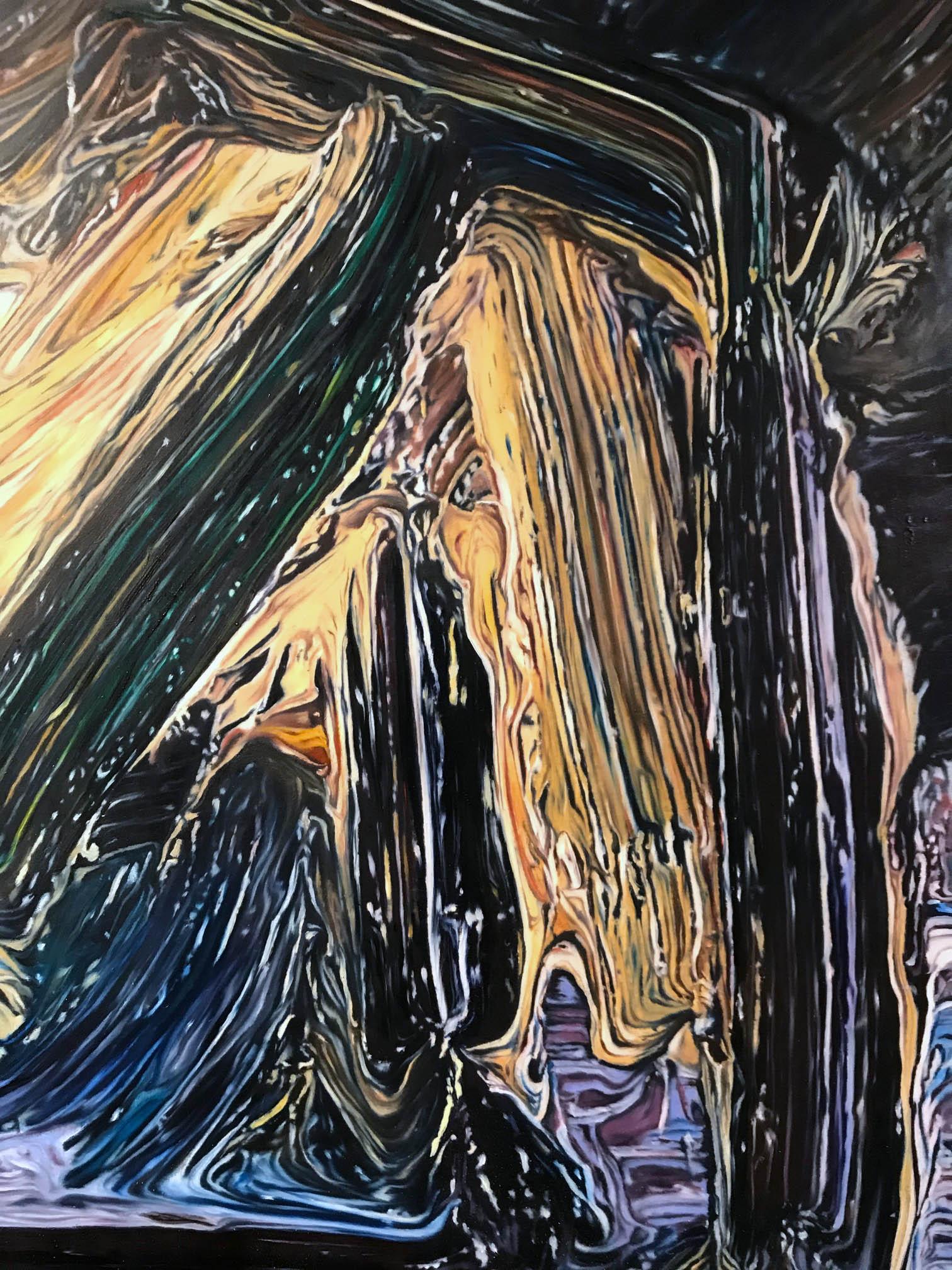 Tote Verwandte - Glenn Brown, zeitgenössische Kunst, abstrakt, porträt, auerbach im Angebot 5