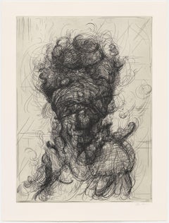 Glenn Brown, Half- Life #4 (d'après Rembrandt), gravure, 2017