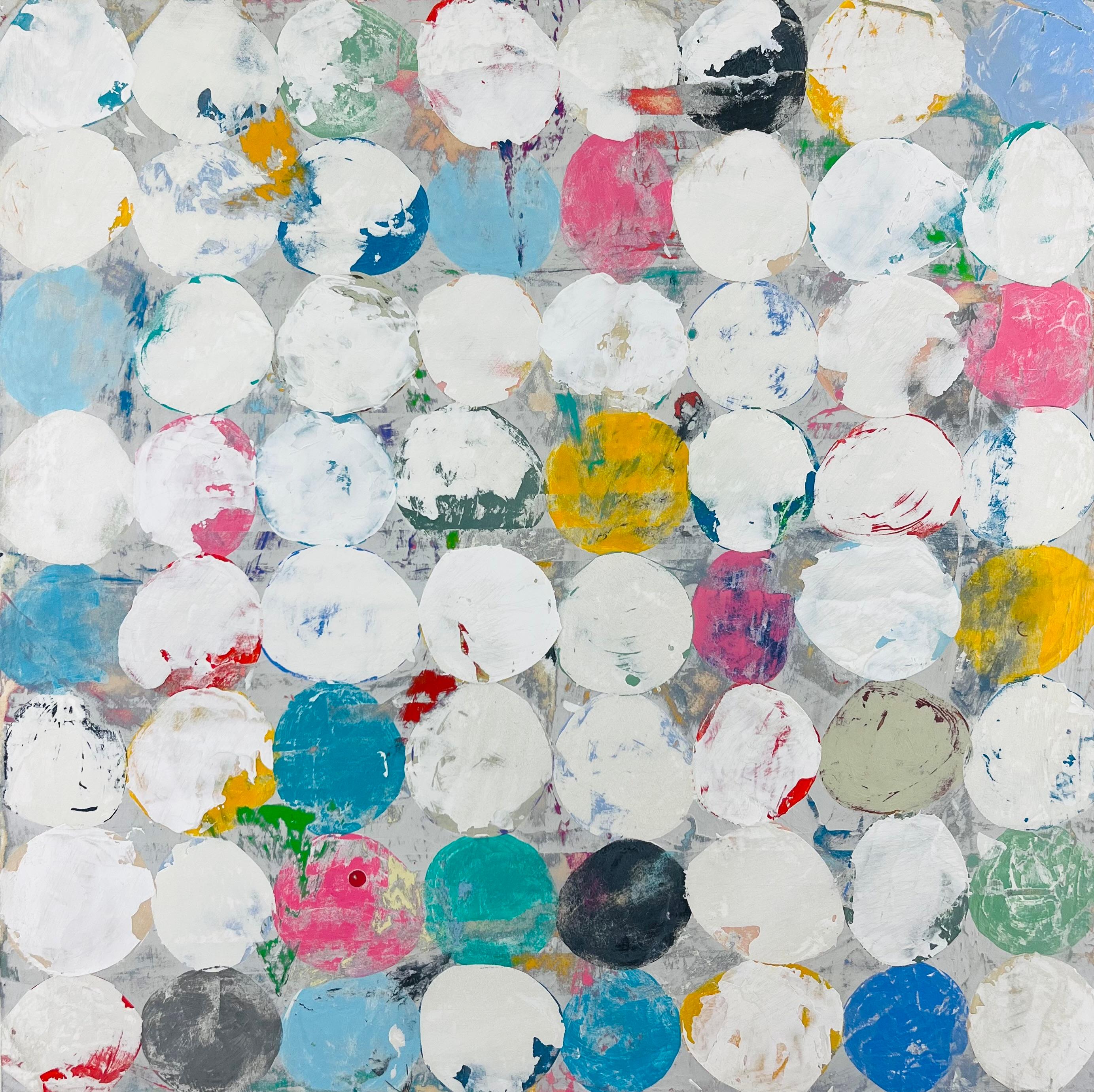 Abstract Painting Glenn Fischer - Dream Awaken - Peinture géométrique originale de cercle