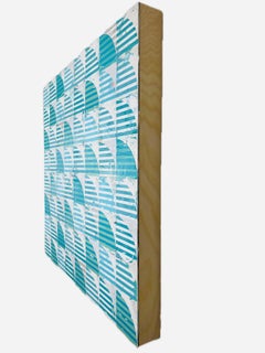 A la deriva - Pintura original abstracta geométrica azul