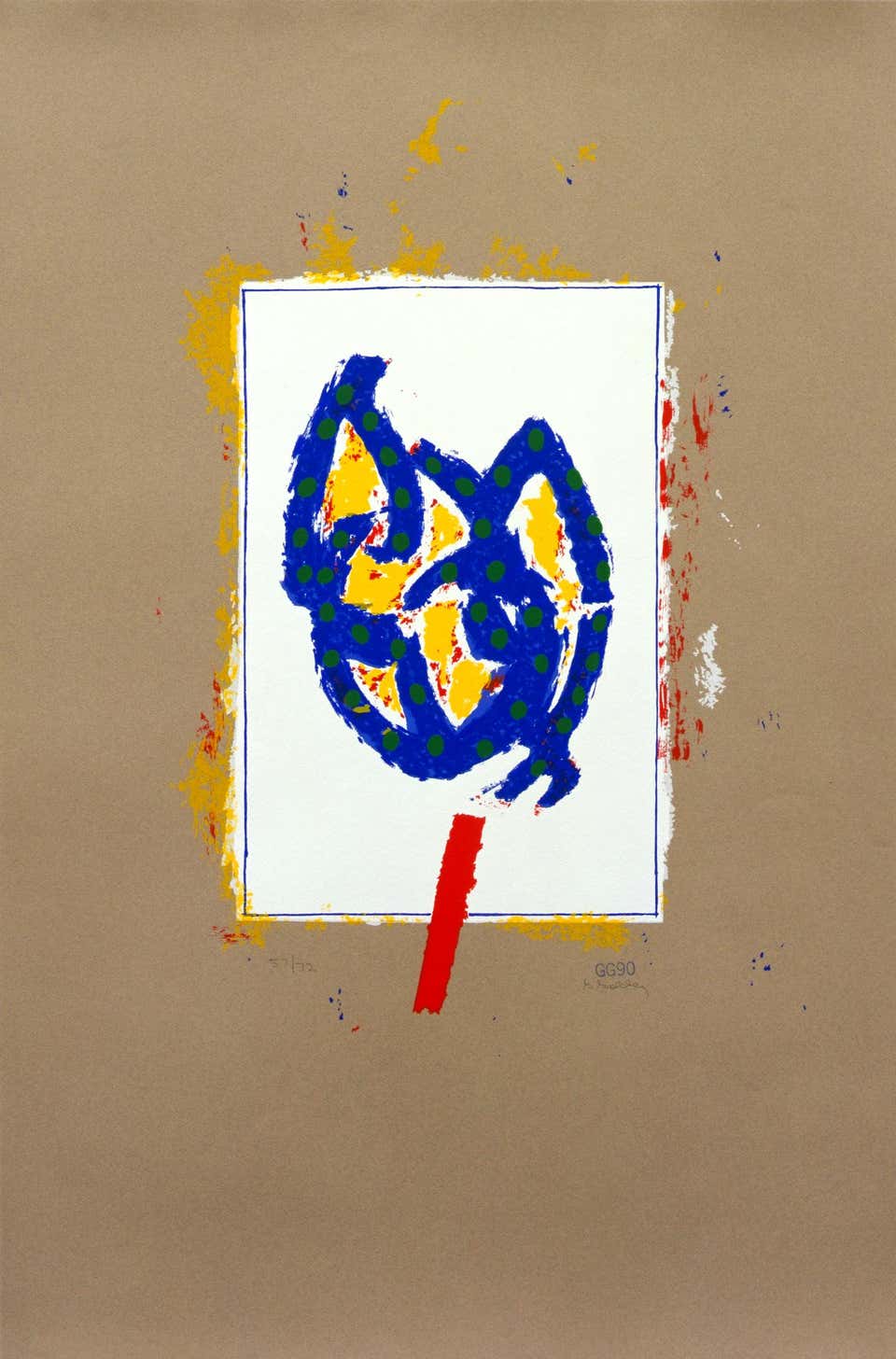 "OP 89 (Prato)" by Glenn Goldberg (Abstract, Geometric, Design, Brown, Print)
