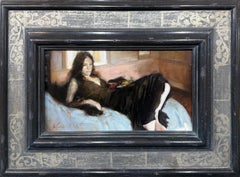 The Blue Bed, Environmental Portrait by Pennsylvania Impressionist