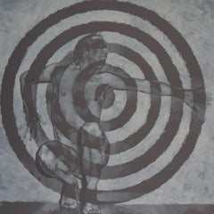 Target 1. Contemporary Mixed Media Figurative Painting