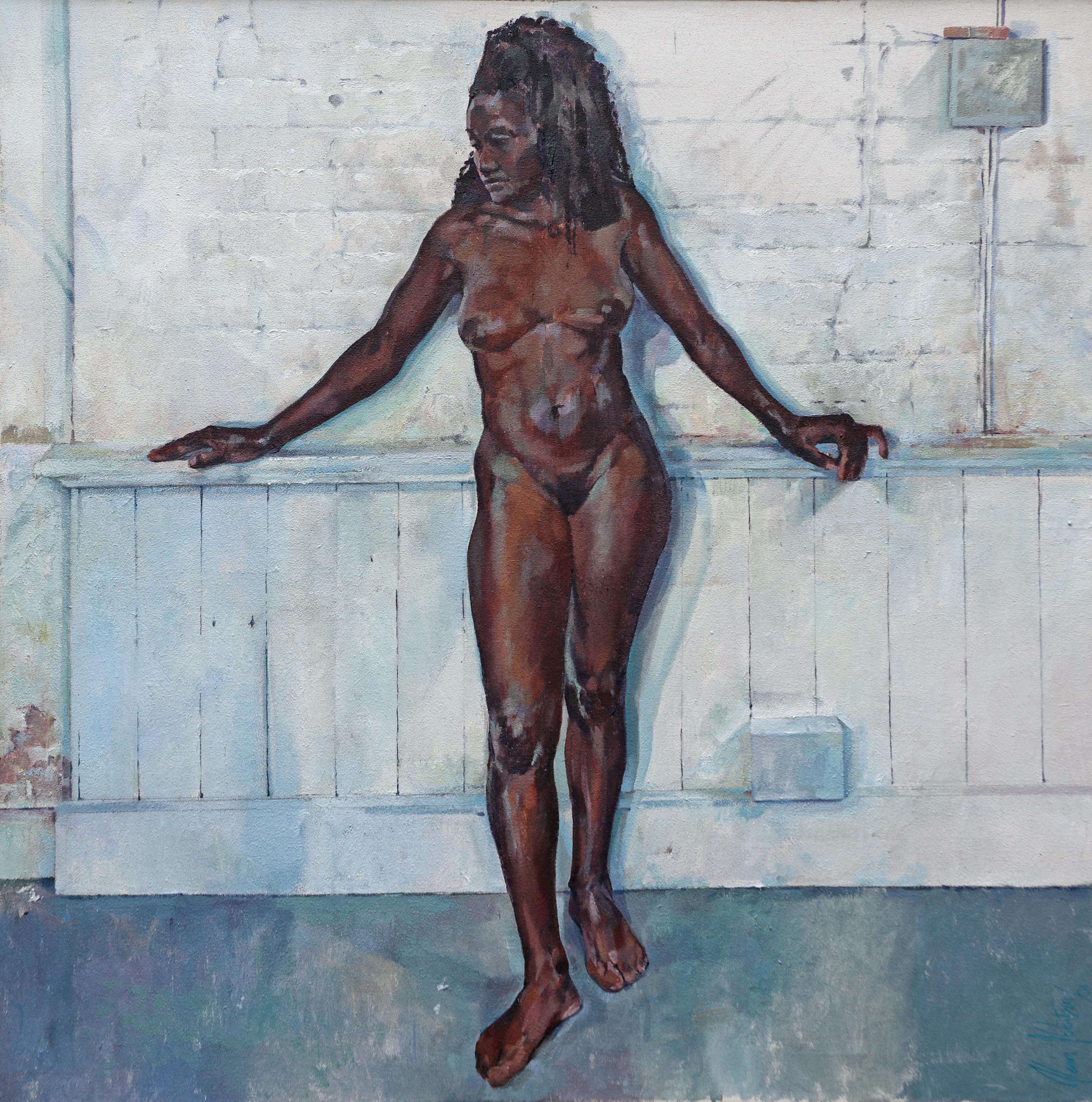 Glenn Ibbitson Figurative Painting - Algerian. Contemporary Nude Oil Painting