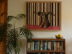 'Barcode; 6079 Smith; W.'  Contemporary Figurative Oil Painting