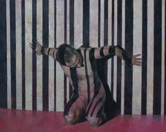 'Barcode; 6079 Smith; W.'  Contemporary Figurative Oil Painting