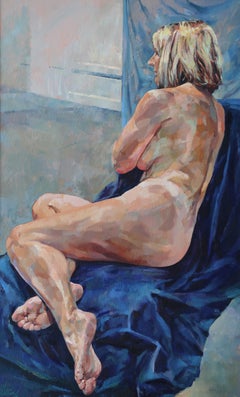 Modello Chelsea. Pittura ad olio contemporanea di nudo