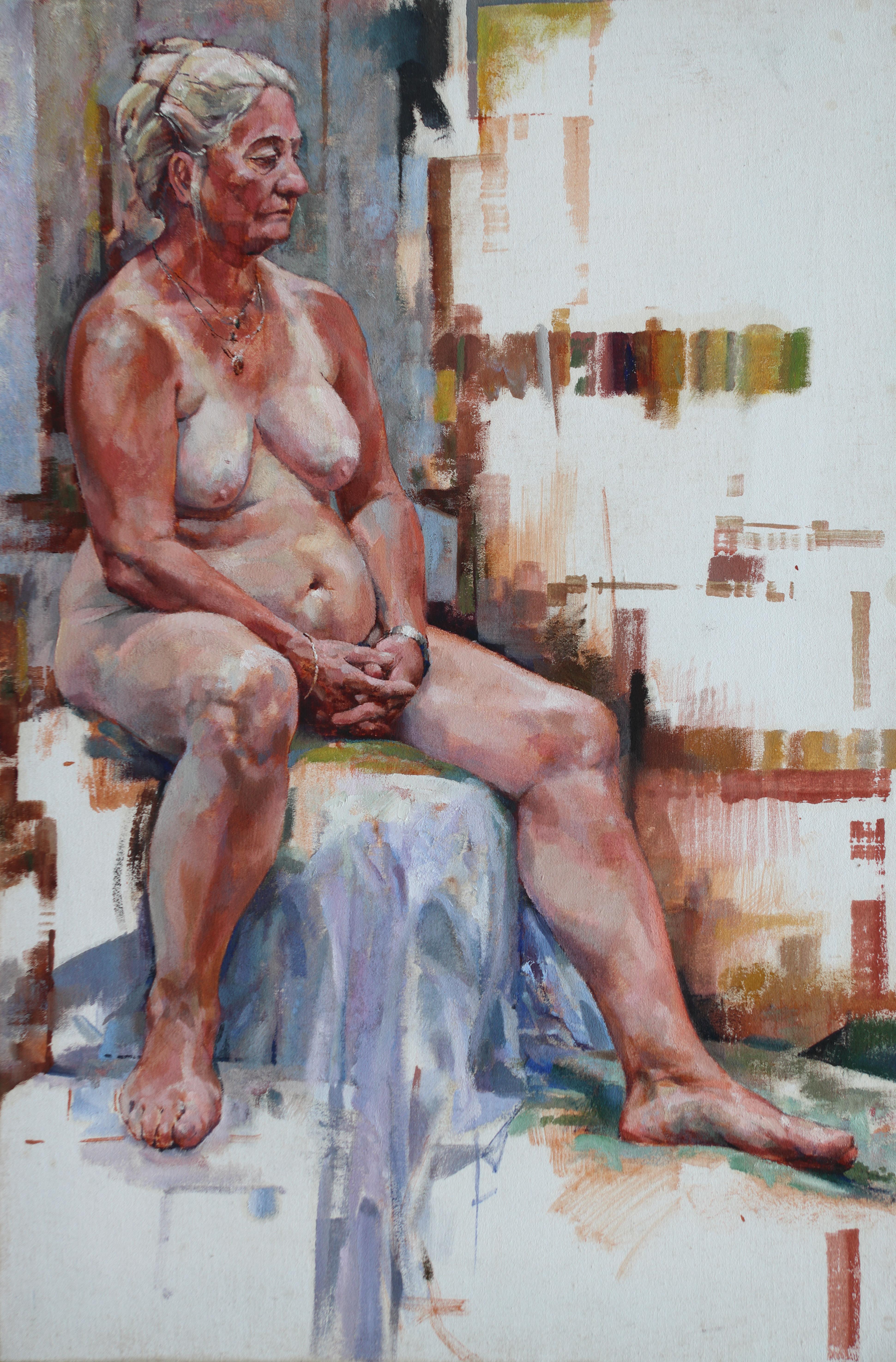 Glenn Ibbitson Figurative Painting - Heat Wave. Contemporary Nude Oil Painting