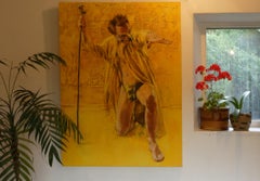 Horus The Magician.   Contemporary Figurative Oil Painting