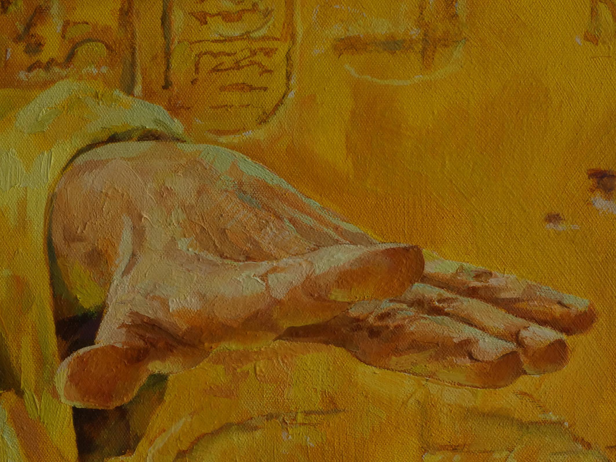Horus The Magician.   Contemporary Figurative Oil Painting For Sale 3