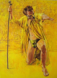 Horus The Magician.   Contemporary Figurative Oil Painting
