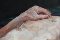 Satin-Blätter:  Contemporary Nude Ölgemälde
