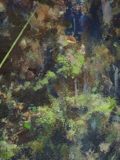 ""Der grüne Mann"  Zeitgenössisches figuratives Ölgemälde