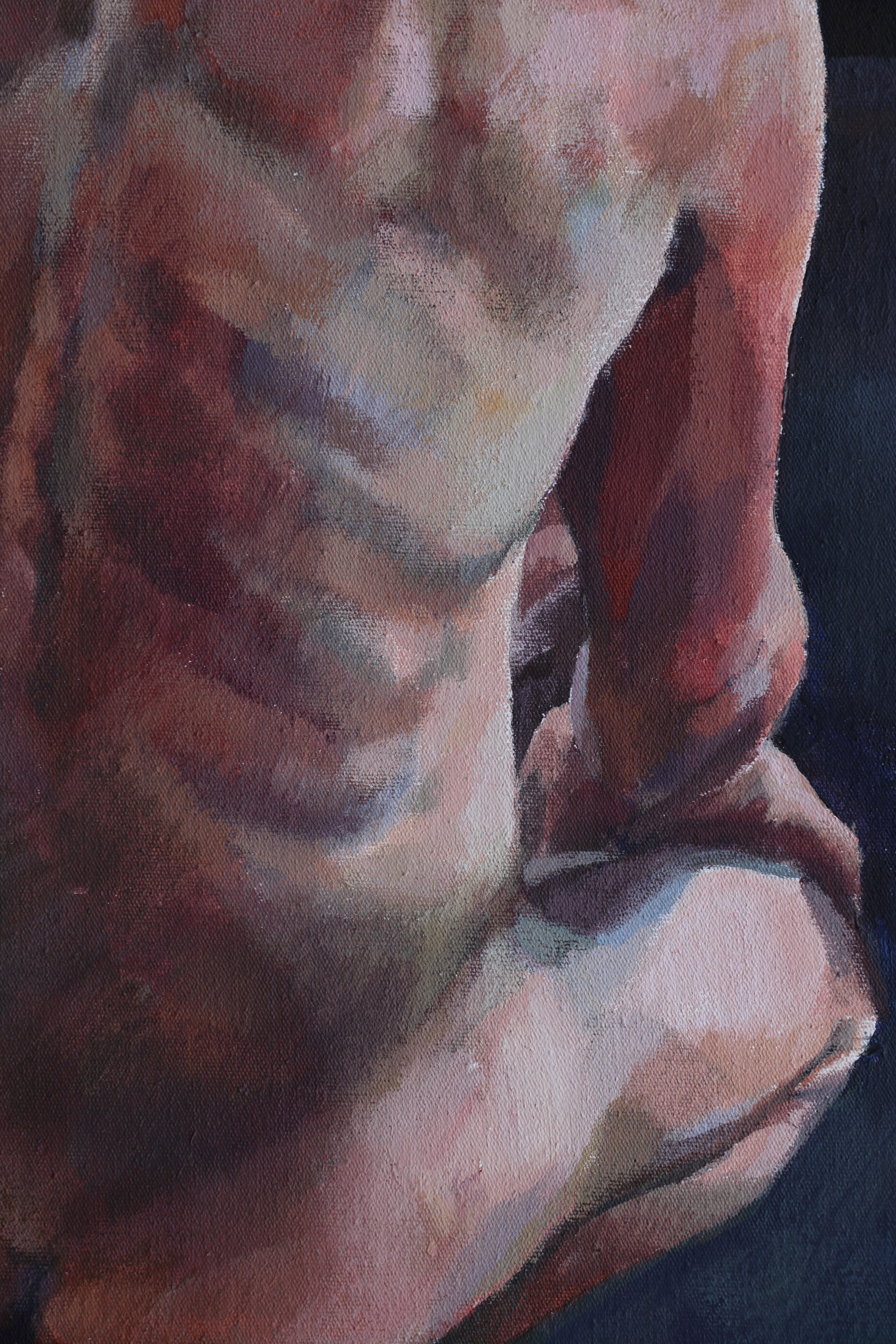 El nadador - Painting de Glenn Ibbitson